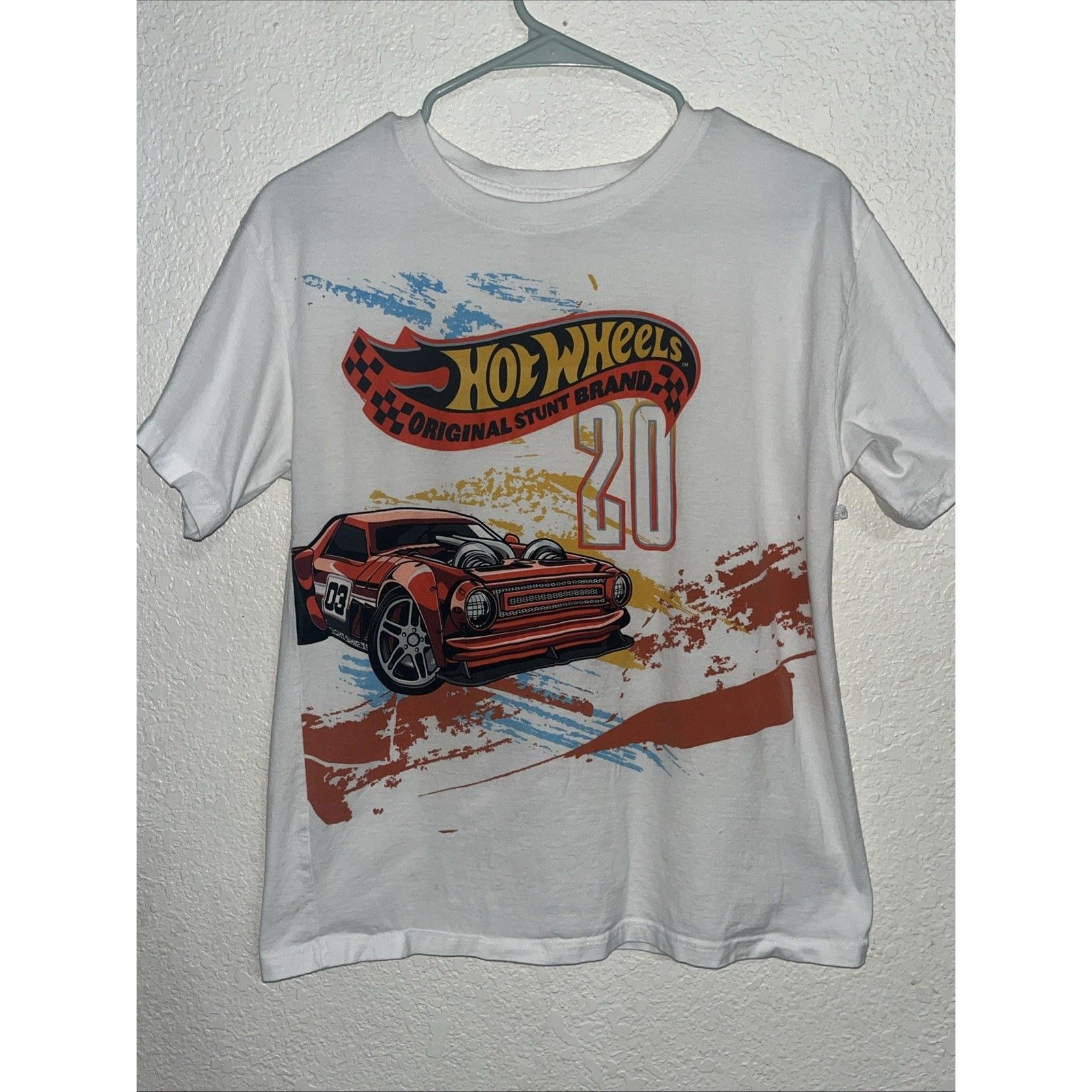 Hot Wheels Original Stunt Brand Graphic TShirt Men Sz Large